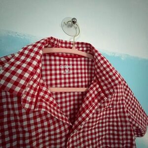 Cat & Jack Red Checkered Boys Shirt